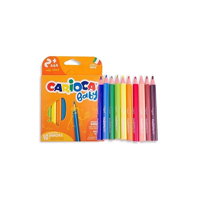 CARIOCA - Crayons de couleur Baby 10 pièces, mul…