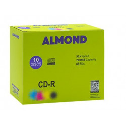 CD-R ALMOND, κουτί με 10 CDs