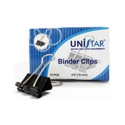 Black Binder Clips 19mm box...
