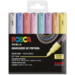 POSCA PC-1M PASTEL set of 8 pieces